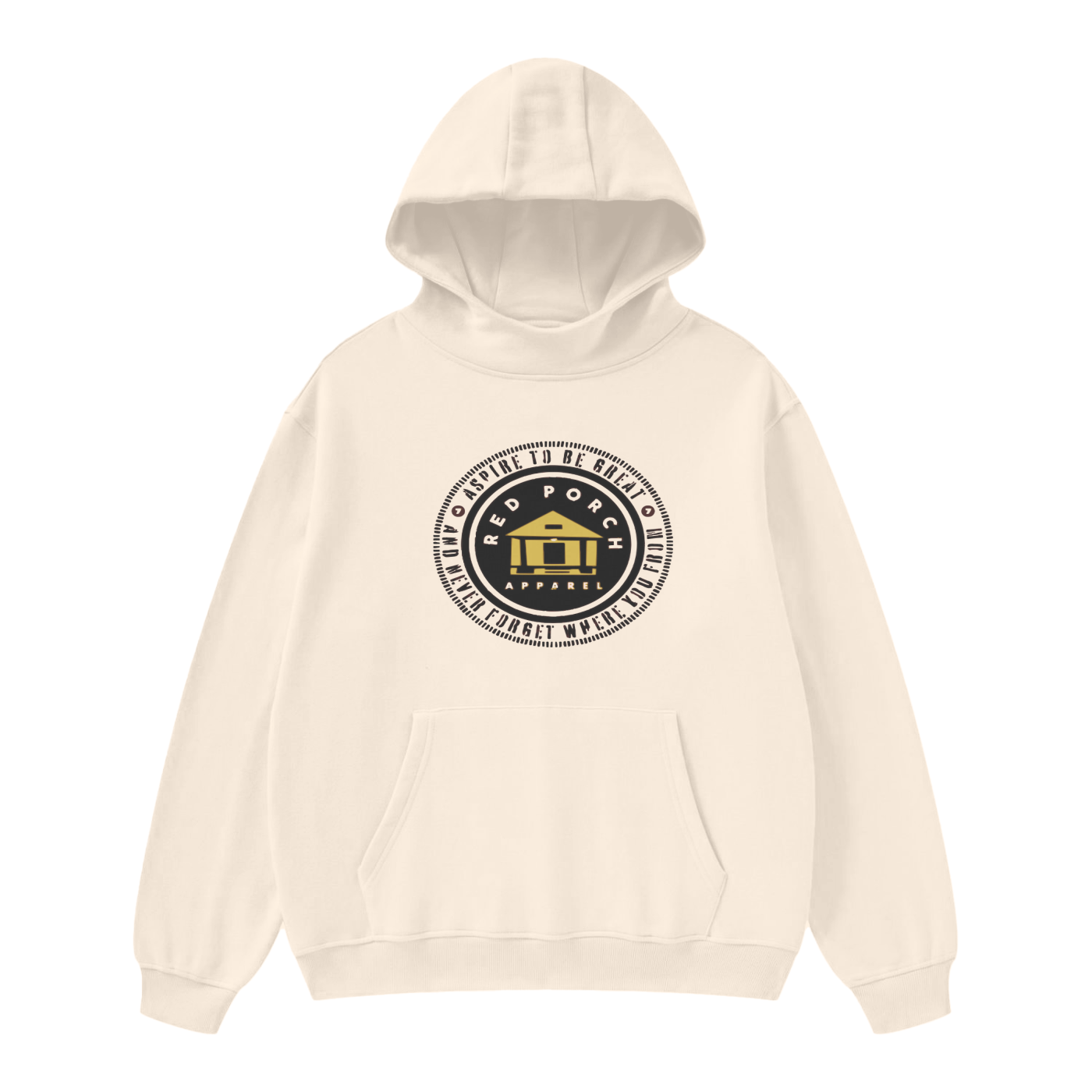 High Neck Insulated FOG Solid Color Fleece Hoodie - 385 GSM