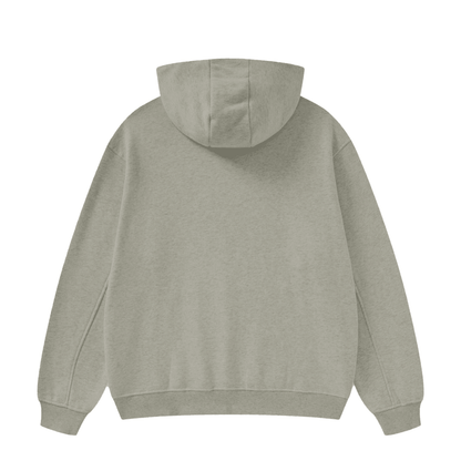 High Neck Insulated FOG Solid Color Fleece Hoodie - 385 GSM - My Store