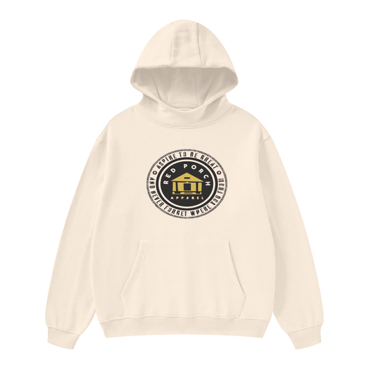High Neck Insulated FOG Solid Color Fleece Hoodie - 385 GSM